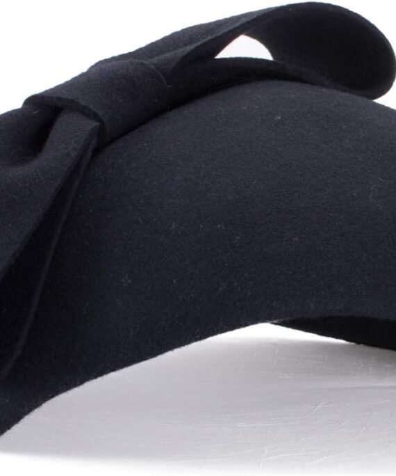 Teardrop Women Wool Felt Fascinator Hat Bow Tam Beret Casque A568