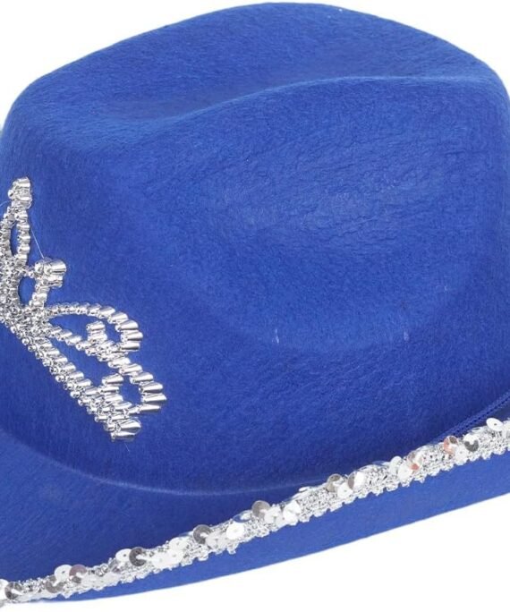 Cowboy Hat Cowgirl Hat - Preppy Sparkly Cowboy Hats for Women Bachelorette Birthday Disco Party Halloween