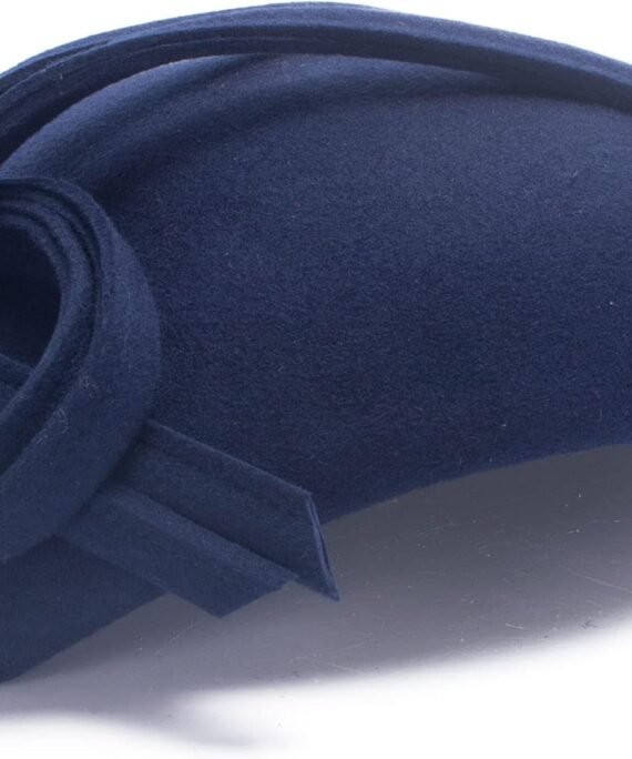 Black Teardrop Women Felt Fascinator Tam Beret Casque Cocktail Hat A572